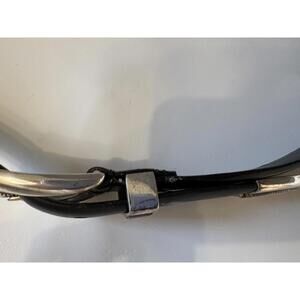 Ducks Unlimited Black Leather Belt /42/ Gorgeous Silver Detail / Fantastic!